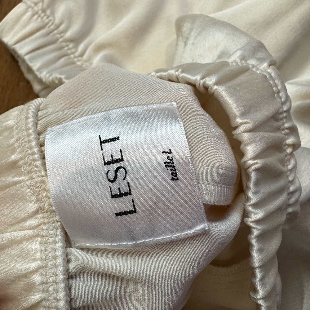 LESET Ivory Satin Fabric